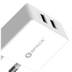 SPACE WC-101 Dual USB Wall Charger 2.4A with Micro USB Cable – Fast Charging Adapter for Android & iOS - Image 2