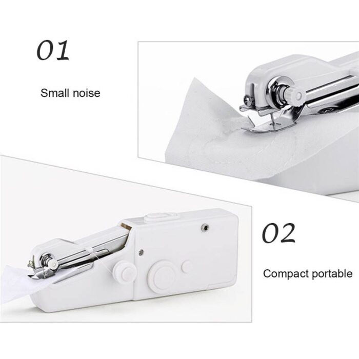Electric Handheld Sewing Machine Mini Handy Stitch Portable Needlework DIY Clothes Tool - Image 4