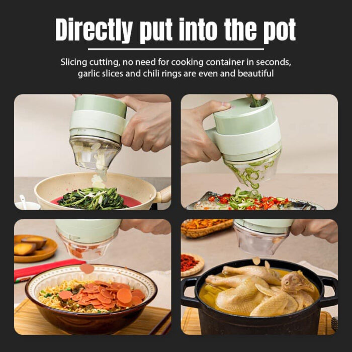 Multi-Functional 4 In 1 Electric Handheld Cooking Hammer Food Chopper - Image 9
