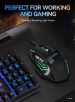 G8 RGB Hyperspeed Gaming Mouse with 3200 DPI Optical Sensor, Customizable RGB Lighting, 7 Programmable Buttons, and Ergonomic Design - Image 3