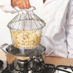 Chef Basket Dry Drain Rack Stainless Steel Multi Function Folding Fruit Basket Kitchen Tool - Image 9