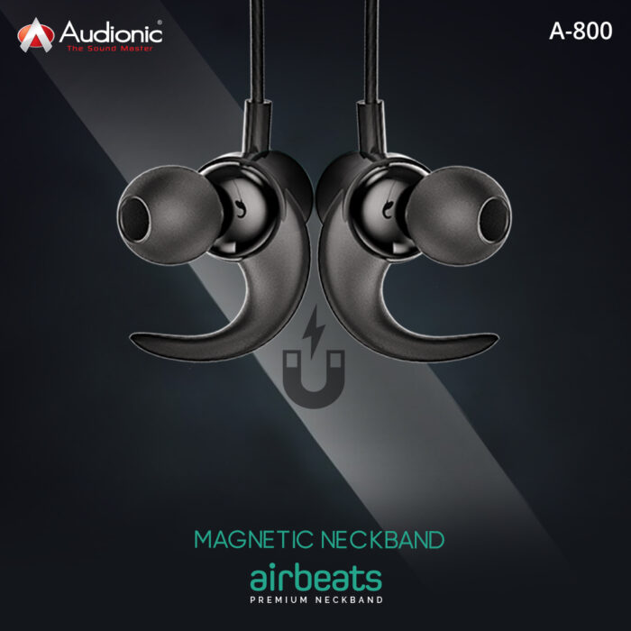 Original Audionic Air Beats A-800 Neckband With Extra Bass & High Quality Sound - Image 3