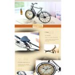 Vintage Antique-Style Metal Bicycle Decor Clock Timepiece with Retro Charm - Image 2