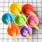 Pack Of Two Reusable Ice Cream Bowl With A Spoon Kids Dessert Ice Cream Cup