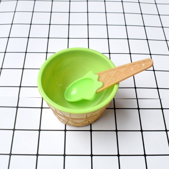 Pack Of Two Reusable Ice Cream Bowl With A Spoon Kids Dessert Ice Cream Cup - Image 4