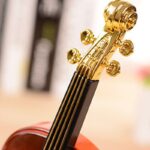 Creative Table Clock Student Violin Home Decor Fiddle Quartz Alarm Clock - Image 5