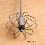 Pack Of 2 Stainless Steel Hand Pressure Rotating Semi-Automatic Mixer Coffee Milk Mixing Tools - Image 5