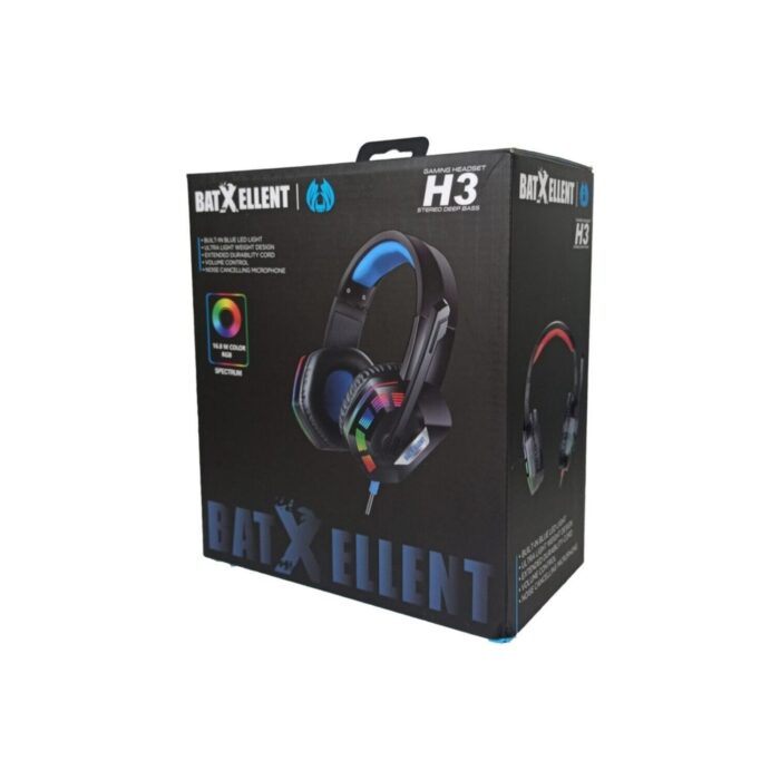 Bat X Ellent H3 RGB Microphone PC Gaming Headset - Image 2