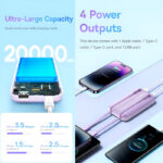 Baseus Comet Series 20000mAh 22.5W Dual-Cable Digital Display Fast Charging Power Bank - Image 19