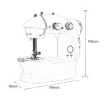 Electric Mini Sewing Machine Home Hand Machine Lock Stitch Adjustment With Light Handheld Portable Machine - Image 10