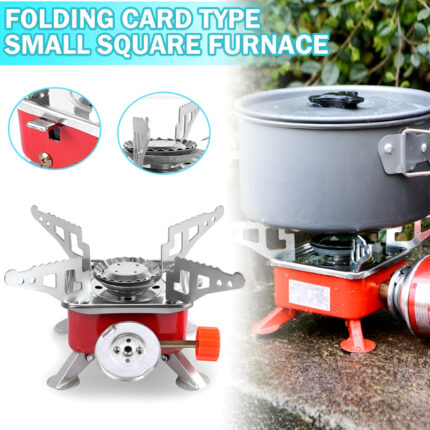 K-202 Compact & High-Quality Mini Portable Foldable Card Type Stove For Outdoor Camping