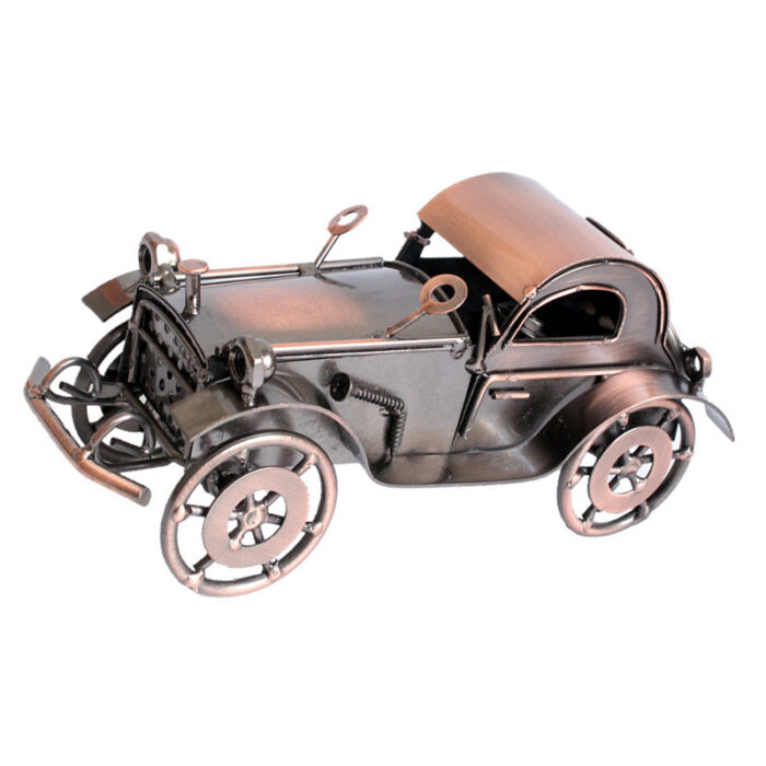 Iron Old Car Ornaments Bone-Shaker Vintage Car Retro And Nostalgic Window Decorations - Image 2
