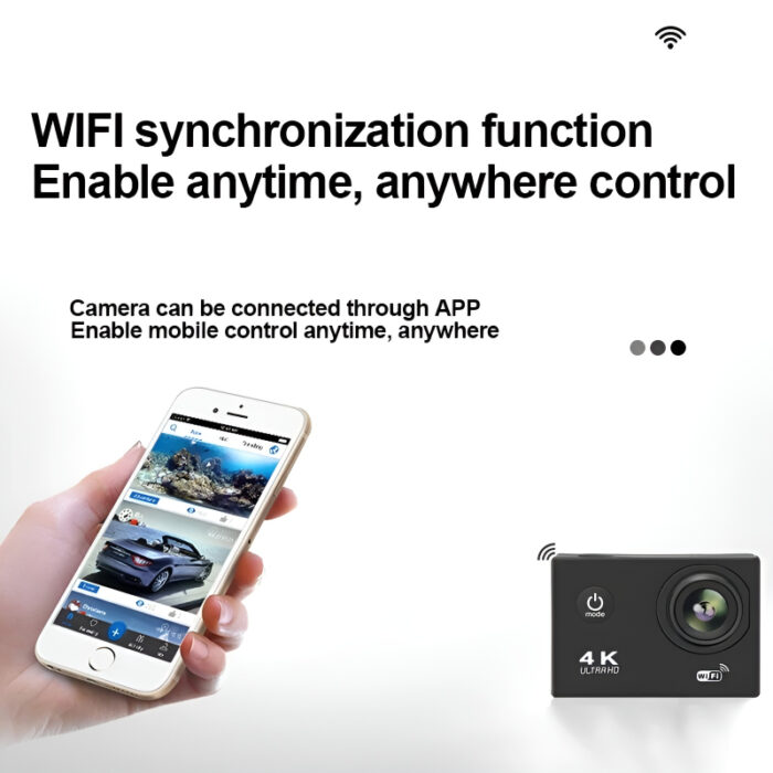 4K Action Sports Ultra HD DV, 30M Water Resistant, 2.0-Inch LCD Screen WiFi Camera - Image 6