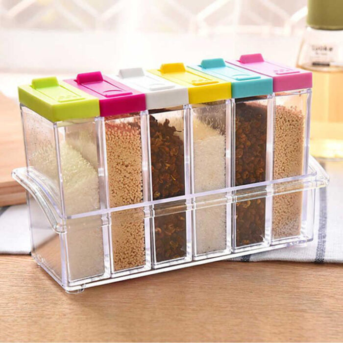 6 PCs Plastic Spice Shaker Seasoning Boxes Plastic Storage Container - Image 3