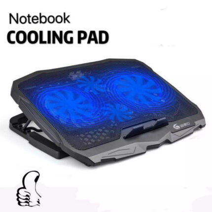 S18 4 Fans Notebook Stand Laptop Cooling Pad With LED Lights