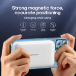 Joyroom JR-W020 Magnetic Wireless Power Bank in Black – 10000mAh Capacity with MagSafe Compatibility for Seamless Charging - Image 4