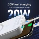 Joyroom JR-W020 Magnetic Wireless Power Bank in Black – 10000mAh Capacity with MagSafe Compatibility for Seamless Charging - Image 2