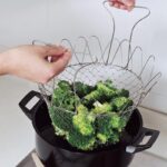 Chef Basket Dry Drain Rack Stainless Steel Multi Function Folding Fruit Basket Kitchen Tool - Image 8
