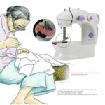 Electric Mini Sewing Machine Home Hand Machine Lock Stitch Adjustment With Light Handheld Portable Machine - Image 2