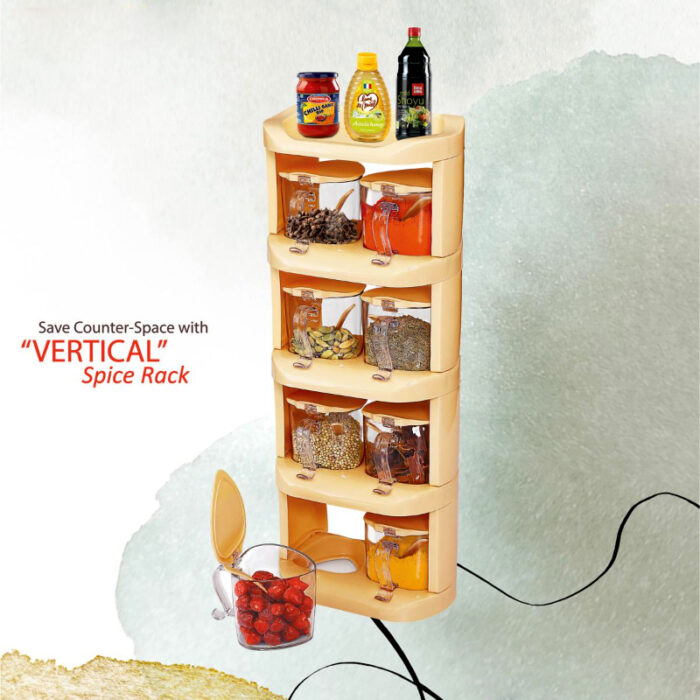 Pretty Neat 5 Tier New Vertical Style Spice Rack 8 PCs Set - Image 4