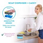 2-In-1 Liquid Soap Dispenser Soap Pump Sponge Caddy Manual Press With Washing Sponge - Image 6