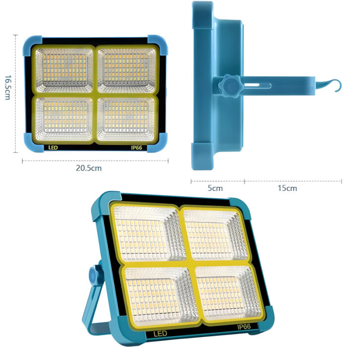 X8 Multifunctional Portable 1000W Solar LED Street Light High-Quality Rechargeable Off-Grid Private Lighting Solution - Image 5