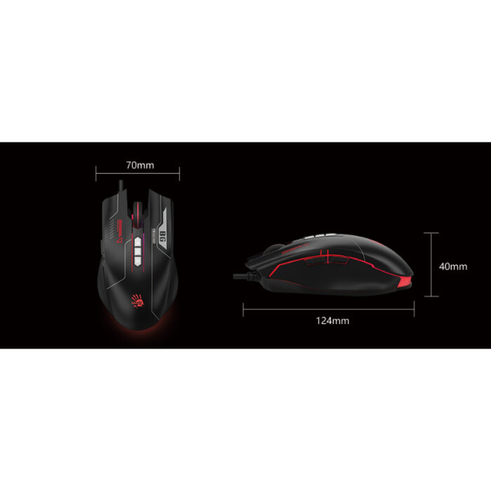 ES7 bloody 6000 cpi rgb esports Gaming Wired Mouse - Image 4