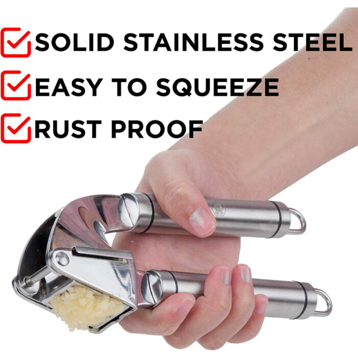 Eco-Friendly Stainless Steel Manual Operate Garlic Press - Image 2