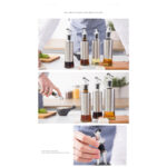 500ml High-Quality Stainless-Steel Covered Smart Glass Oil Bottle - Image 9