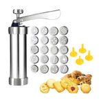 Multi-Pattern Cookie Press Machine DIY Biscuit Maker With 20 Disc Shapes And Stencils