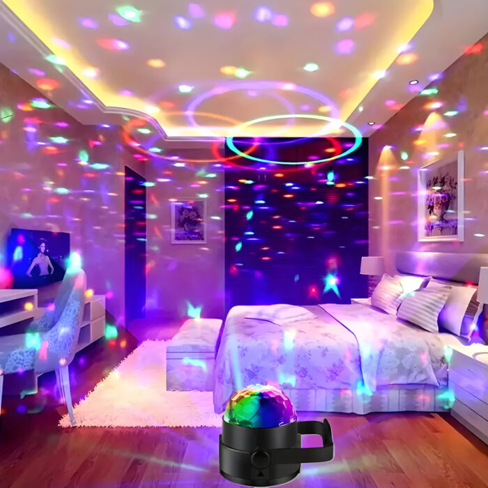 LT-910 Mini LED Projector With Speaker & RGB Disco Light - Image 12
