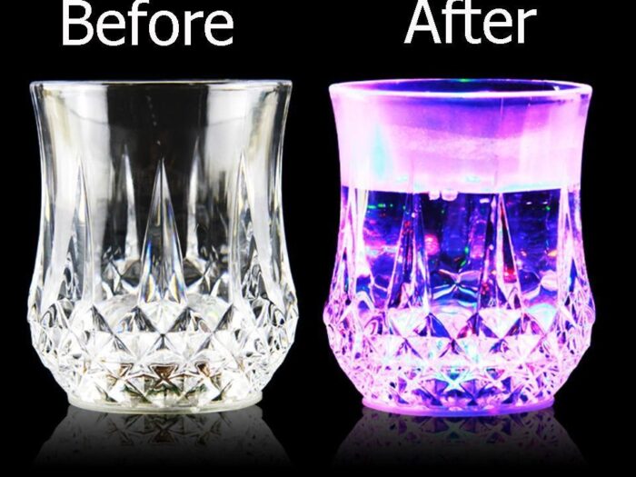 LED Flashing Glowing Water Liquid Activated Light Up Glass Cup Mug Luminous Party Drink Cup - Image 8