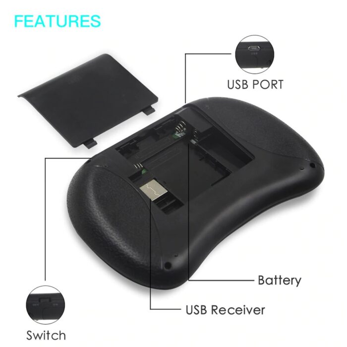 3 Colors Backlit Mini Wireless Keyboard 2.4ghz With Touchpad Remote Control - Image 1