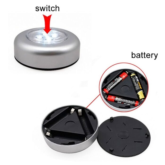 3Pcs LED Wireless Night Light Stick Click Touch Lamp Car Cabinet Closet Lamp - Image 2