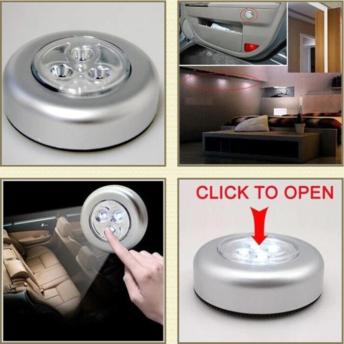 3Pcs LED Wireless Night Light Stick Click Touch Lamp Car Cabinet Closet Lamp - Image 7