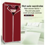 Clothes Closet Wardrobe Storage Organizer With Hanging Rack - Image 3