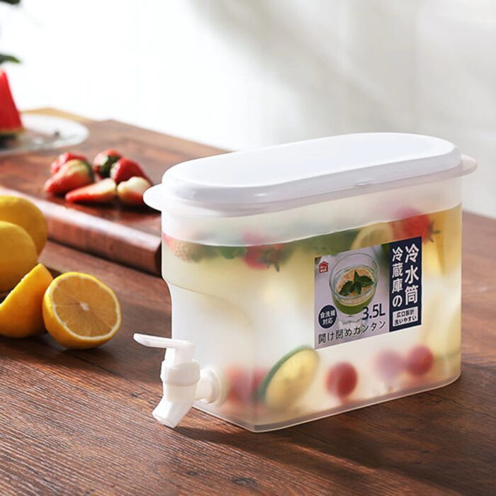 3.5L Water Jug With Faucet Lemon Juice Jug Kitchen Drinkware Kettle Pot Heat Resistant - Image 6