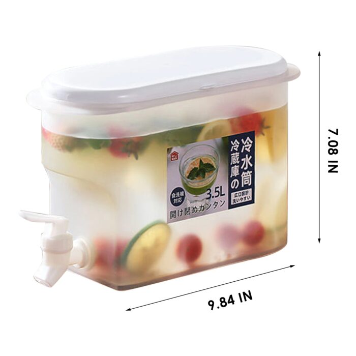 3.5L Water Jug With Faucet Lemon Juice Jug Kitchen Drinkware Kettle Pot Heat Resistant - Image 4