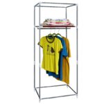 Clothes Closet Wardrobe Storage Organizer With Hanging Rack - Image 5