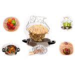Chef Basket Dry Drain Rack Stainless Steel Multi Function Folding Fruit Basket Kitchen Tool - Image 3