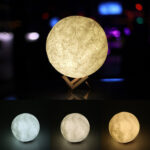3D Magical Moon LED Night Light Desk Lamp USB Rechargeable 7 Light Colors For Home Decoration - Image 6