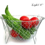 Chef Basket Dry Drain Rack Stainless Steel Multi Function Folding Fruit Basket Kitchen Tool - Image 2