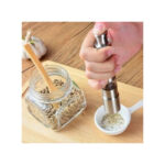 One Handed Operation Thumb Push High Quality Stainless Steel Spice Grinder - Image 8