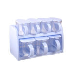 Premium Quality 2 Tier Set Of 7 Jars Spice Rack - Image 6