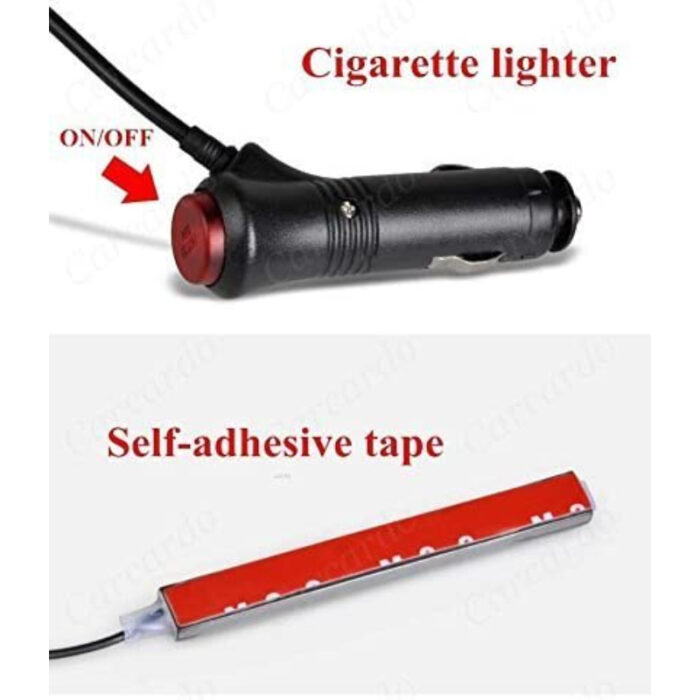 4 PCs Remote Control RGB LED Music Strip Lights For Car Interior - Image 2