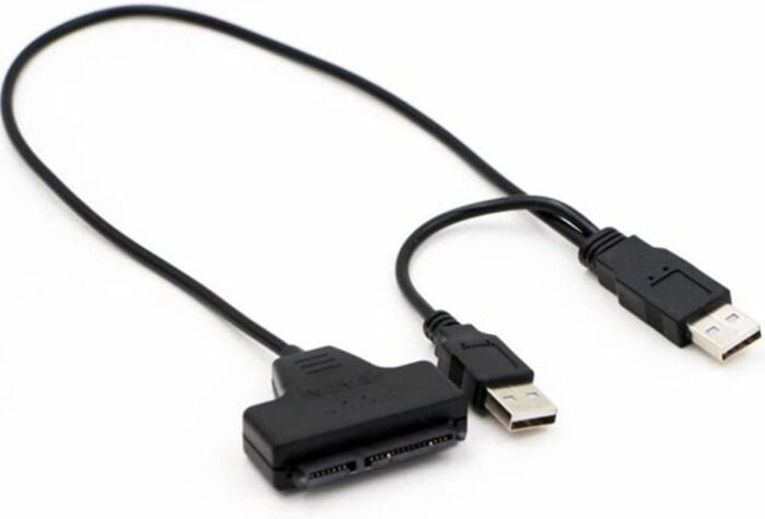 High Speed Dual USB 2.0 To 2.5″ SATA Hard Disk Drive Adapter W/UASP SATA To USB 2.0 Converter For SSD/HDD - Image 2