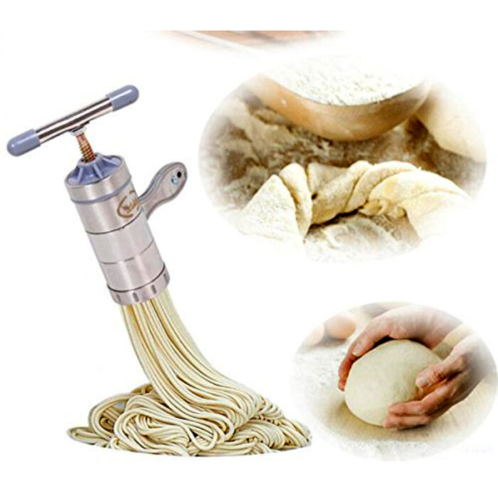 Mini Portable Manual Operation Stainless Steel Pasta Maker With 3 Press Molds - Image 8