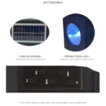 KTS-1261 3 Inch Outdoor FM Radio Support MP3 LED Torch Light Solar Wireless Portable Speaker - Image 5