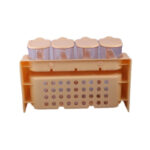 Premium Quality 2 Tier Set Of 7 Jars Spice Rack - Image 2