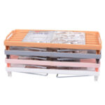 Set Of 3 Stack Up Shelf Space Saver Plastic Racks With Foldable Legs For Kitchen - Image 5